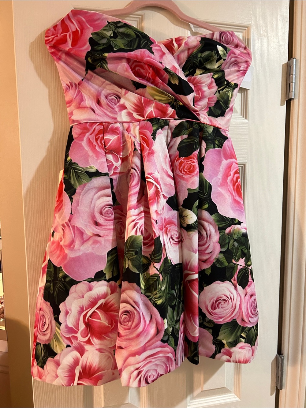 Tarik Ediz mini Strapless Floral dress size 8 NWT